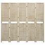 Voir la diapositive 2 : VIDAXL Cloison de separation 5 panneaux 175x165 cm Bois de Paulownia