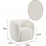 Voir la diapositive 3 : Habitat et Jardin Fauteuil tissu bouclette  Washington  - Blanc