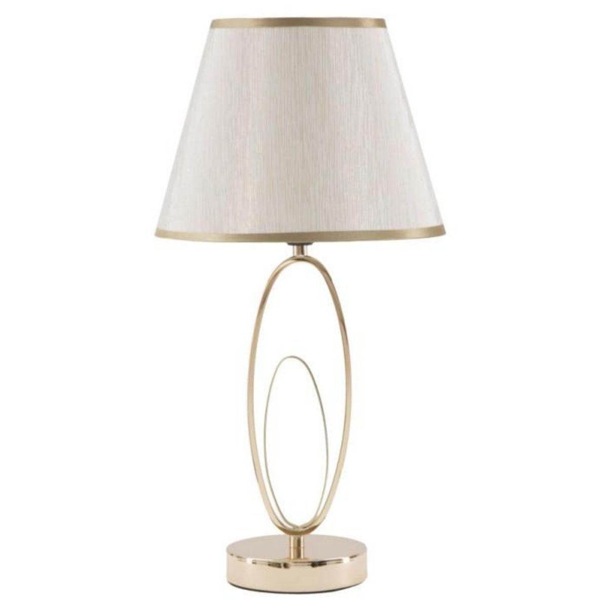Paris Prix Lampe à Poser en Métal  Flush  47cm Crème & Or