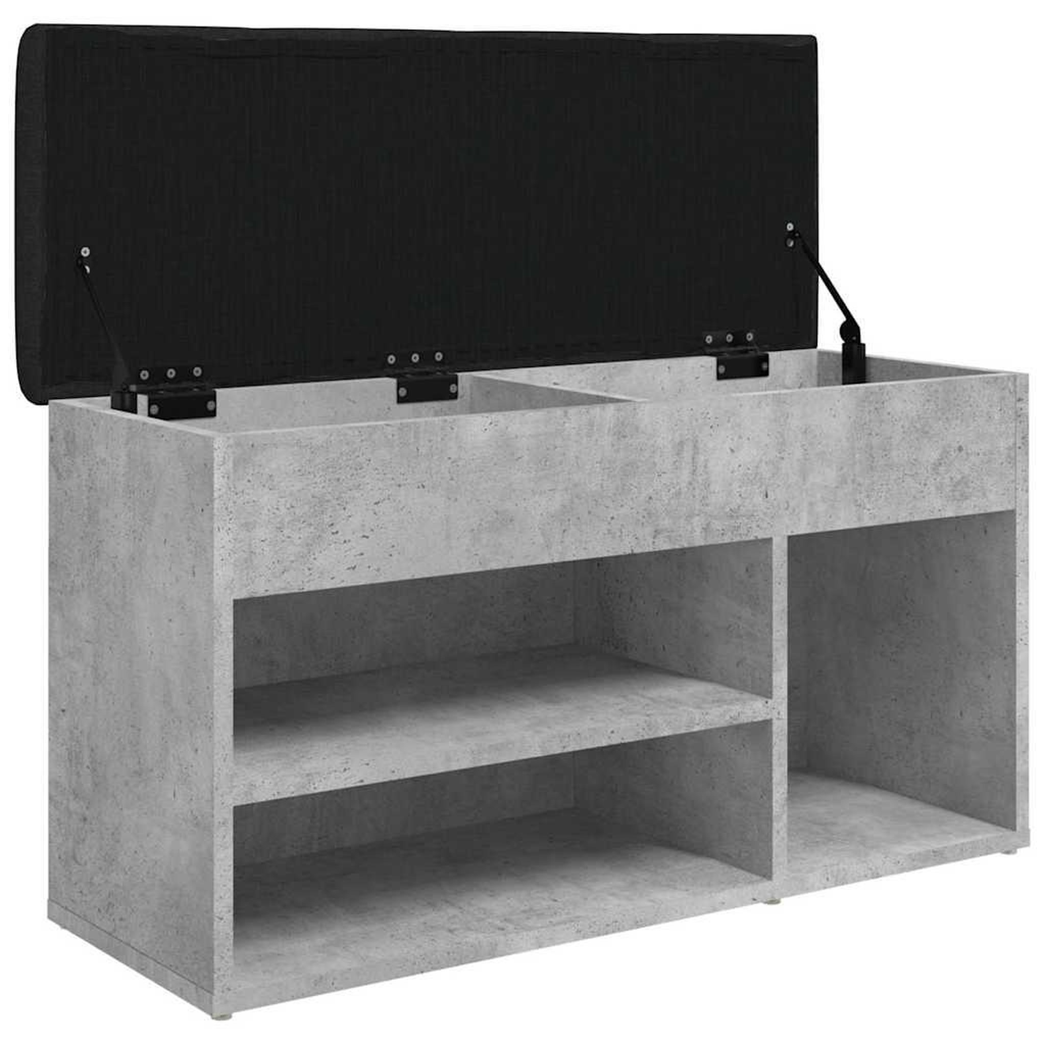 Voir la diapositive 5 : VIDAXL Banc a chaussures gris beton 82x32x45,5 cm bois d'ingenierie