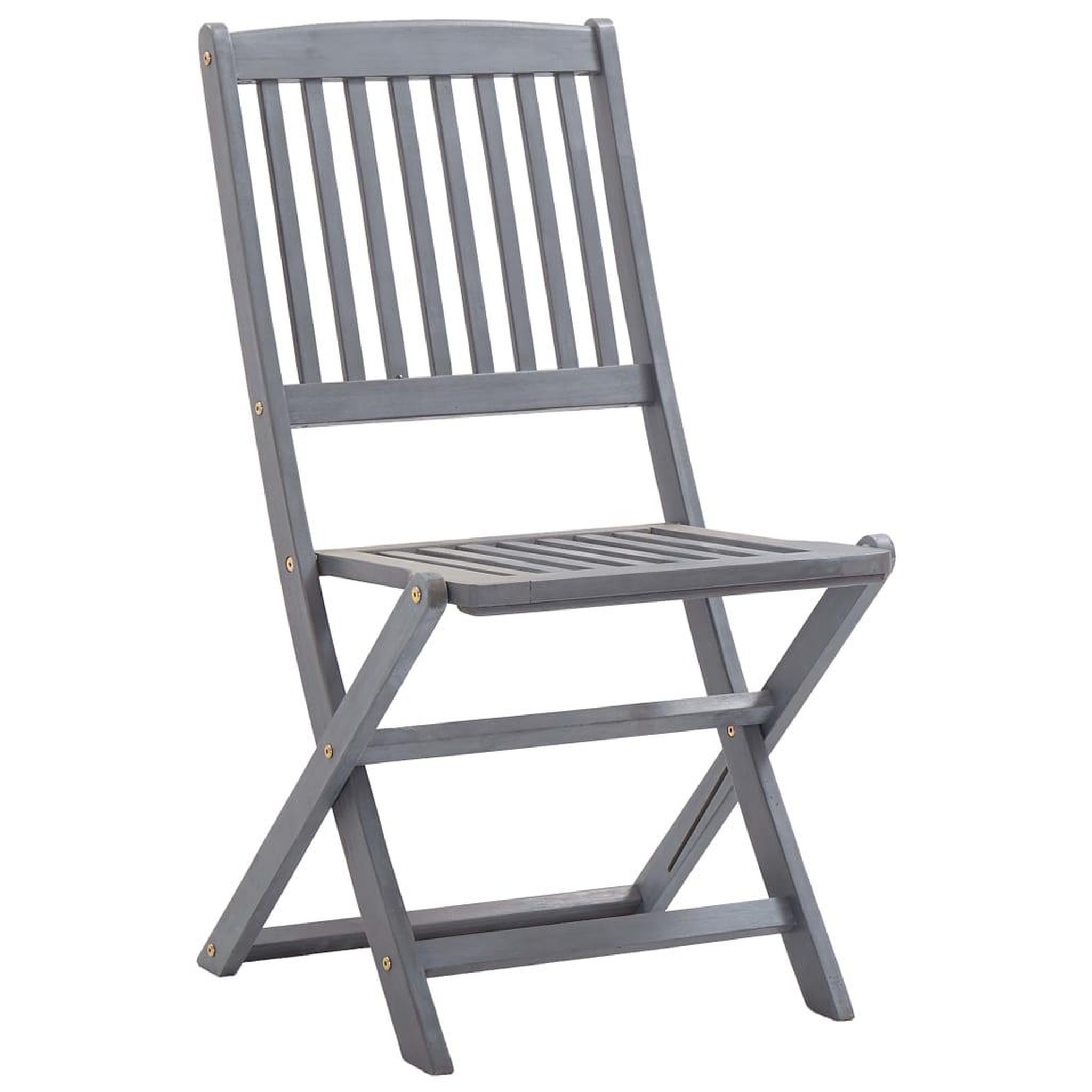 Voir la diapositive 4 : VIDAXL Chaises pliables d'exterieur lot de 6 et coussins Bois d'acacia