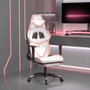 Voir la diapositive 1 : VIDAXL Chaise de jeu de massage avec repose-pied Blanc&Rose Similicuir