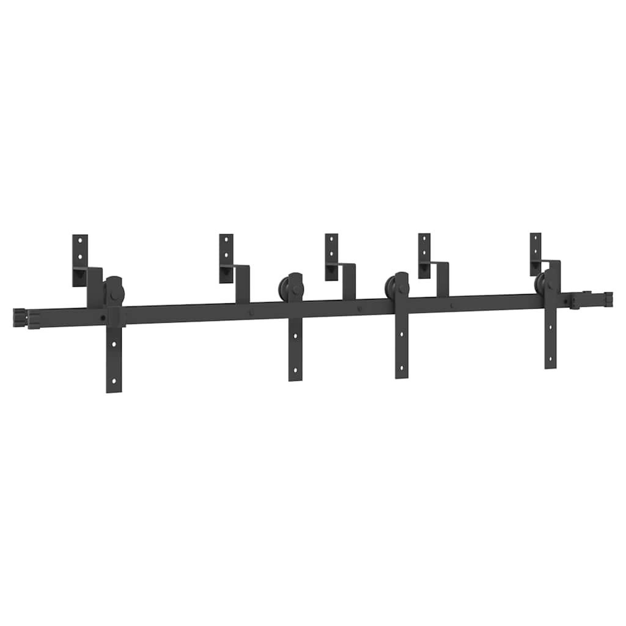 Voir la diapositive 2 : VIDAXL Kit de quincaillerie de porte coulissante 183 cm Acier Noir