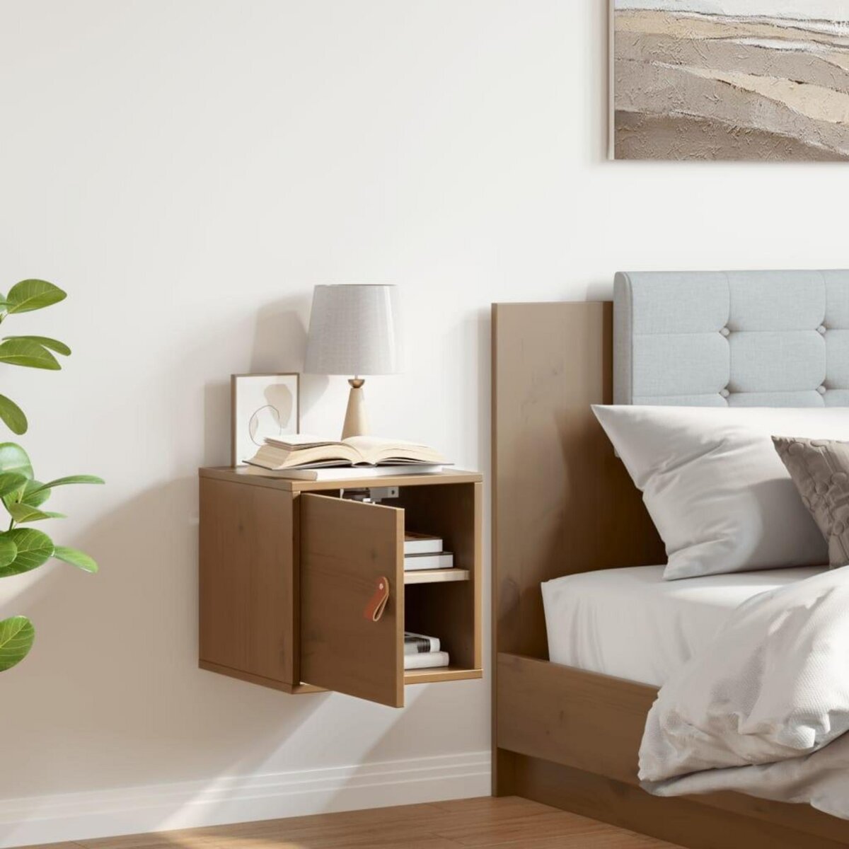 VIDAXL Armoire murale Marron miel 31,5x30x30 cm Bois de pin massif