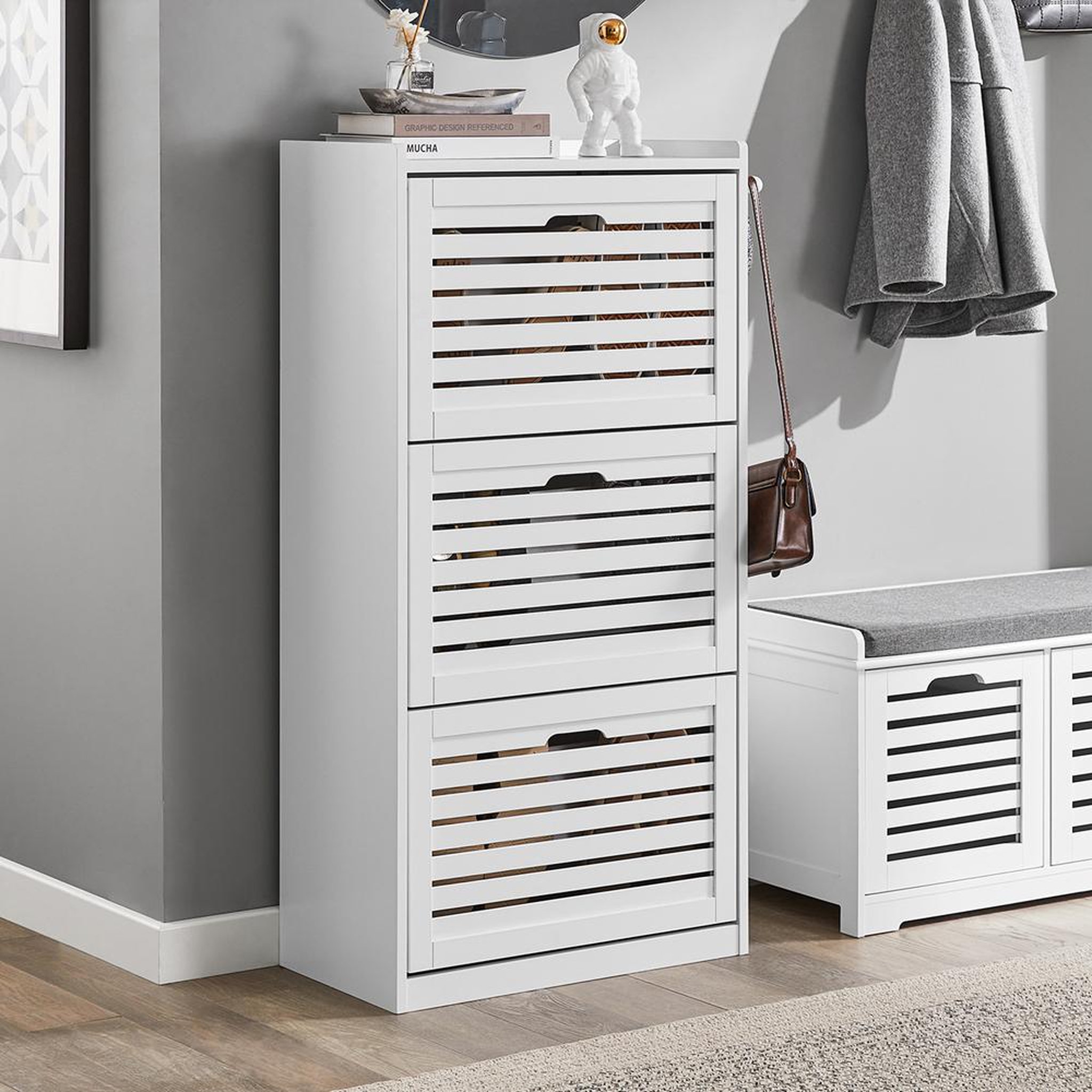 Voir la diapositive 5 : SOBUY SoBuy - Meuble À Chaussures 3 portes - Moderne - FSR108