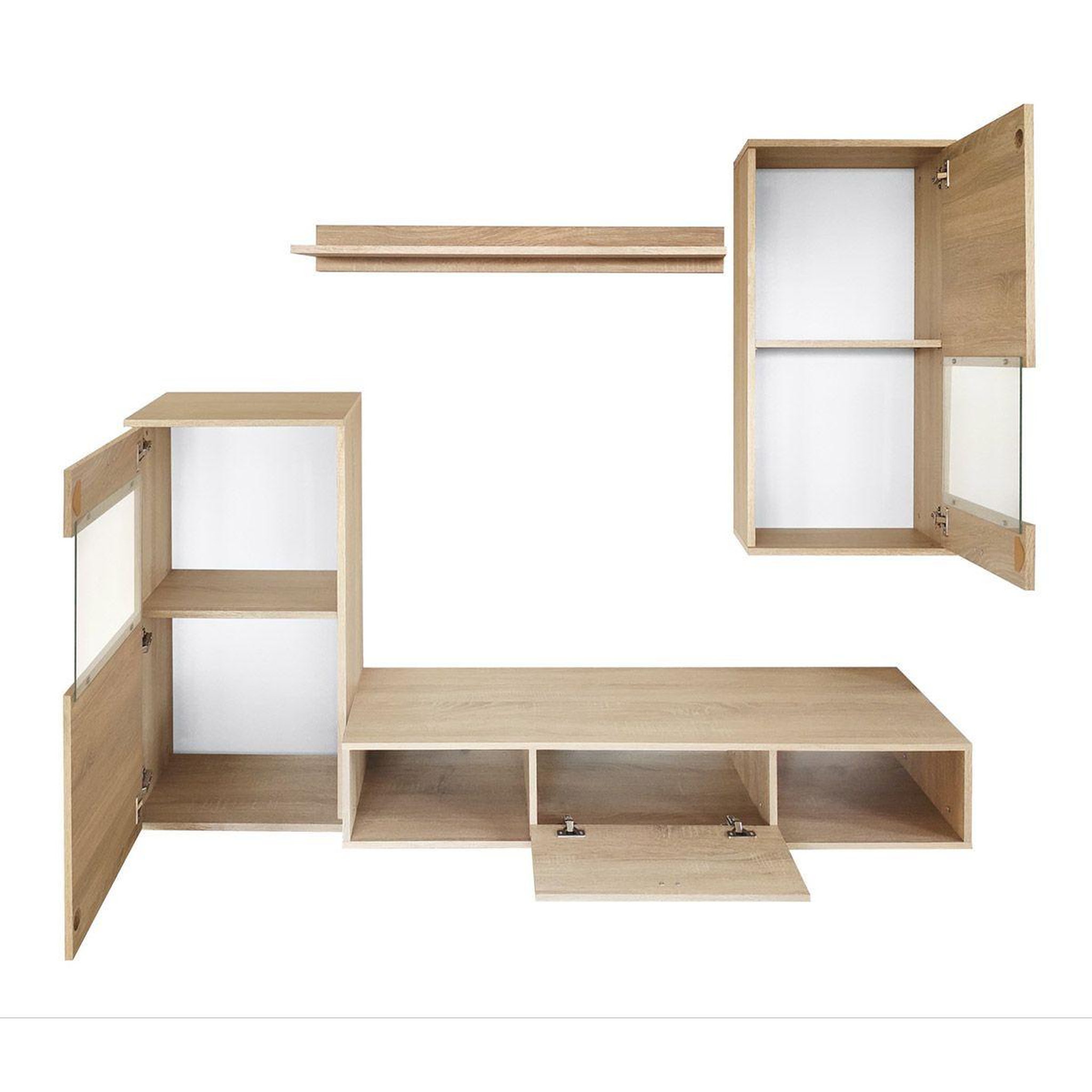 Voir la diapositive 4 : Paris Prix Ensemble meuble tv design  rico  180cm naturel