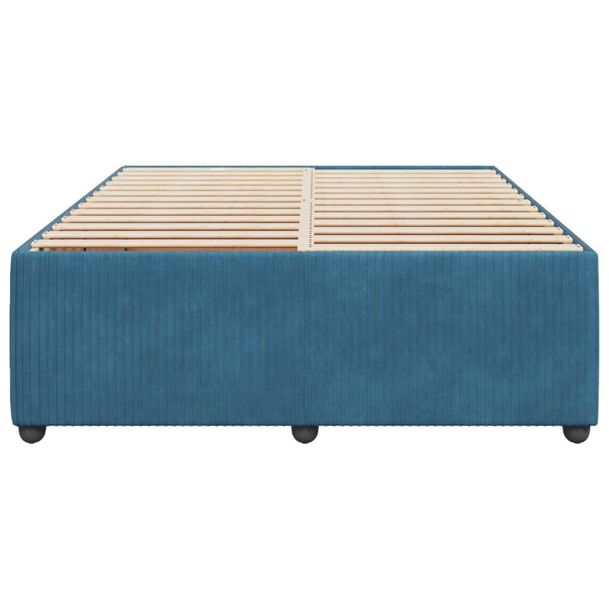 Voir la diapositive 4 : VIDAXL Cadre de lit sans matelas bleu 160x200 cm velours