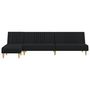 Voir la diapositive 3 : VIDAXL Canape-lit en forme de L noir 255x140x70 cm tissu