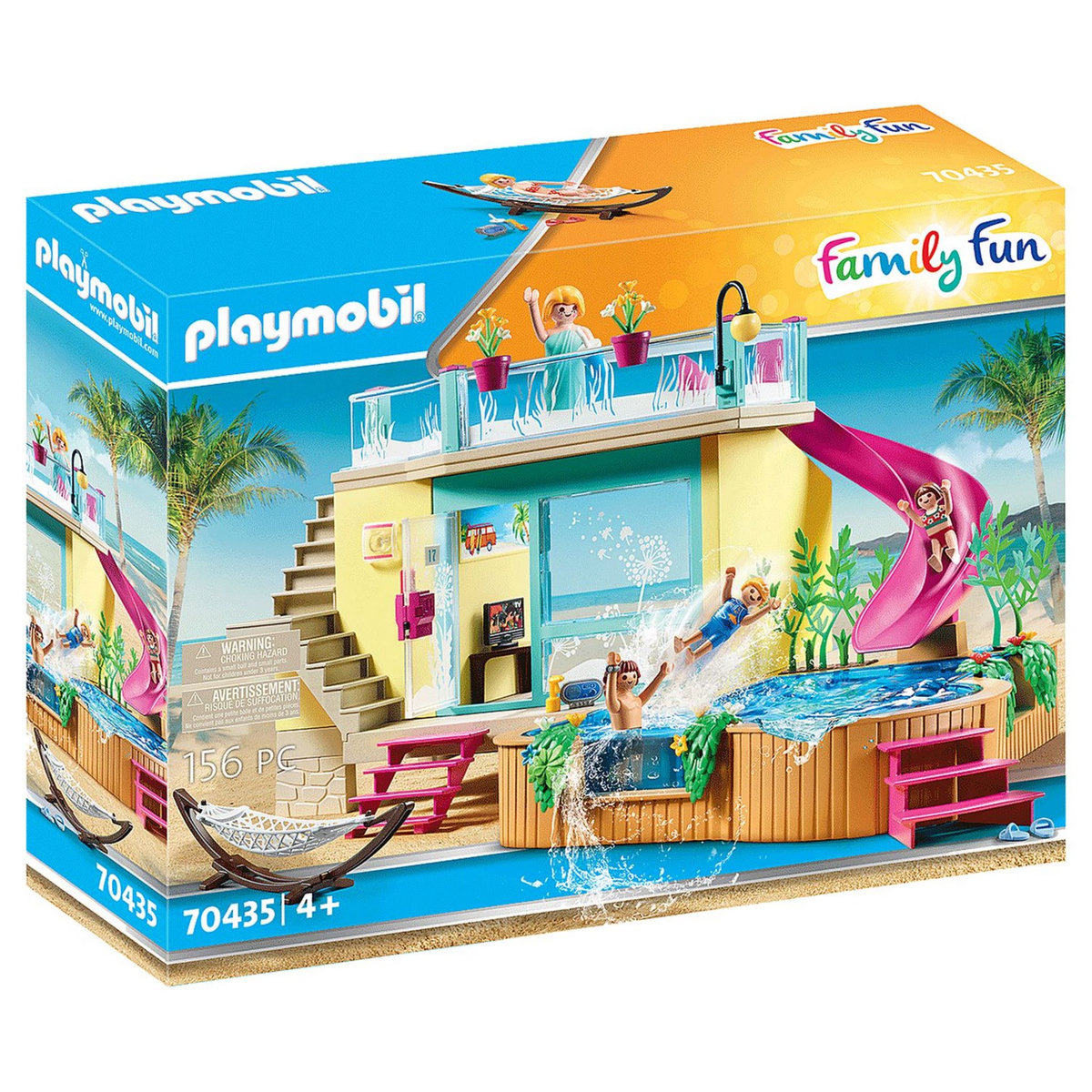 PLAYMOBIL 70435 - Family Fun - Bungalow avec piscine