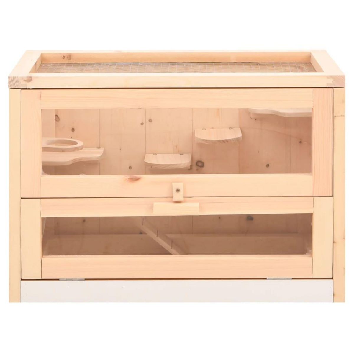 VIDAXL Cage a hamster 60x35,5x42 cm bois massif de sapin