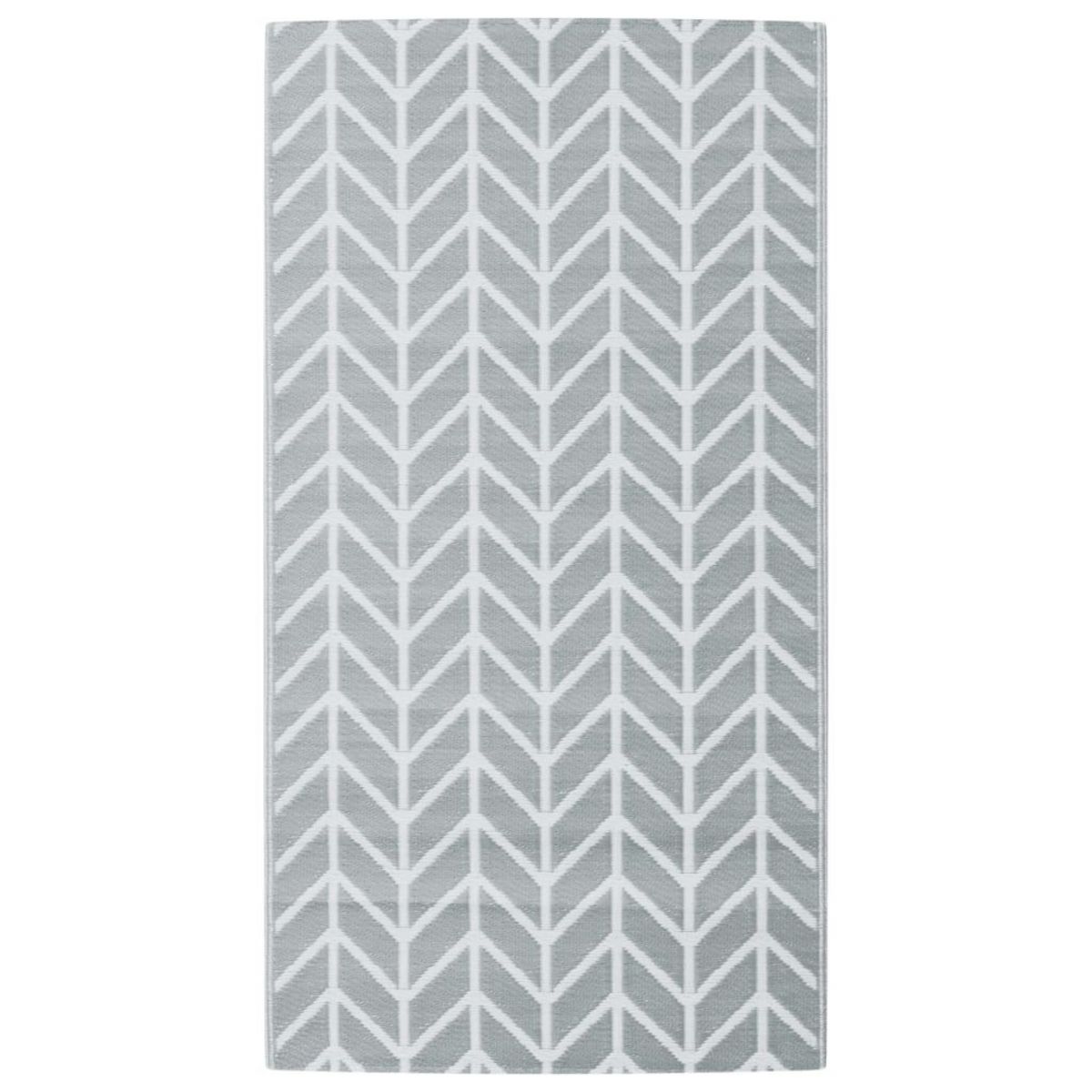 VIDAXL Tapis d'exterieur ARAKIL gris 80 x 150 cm PP