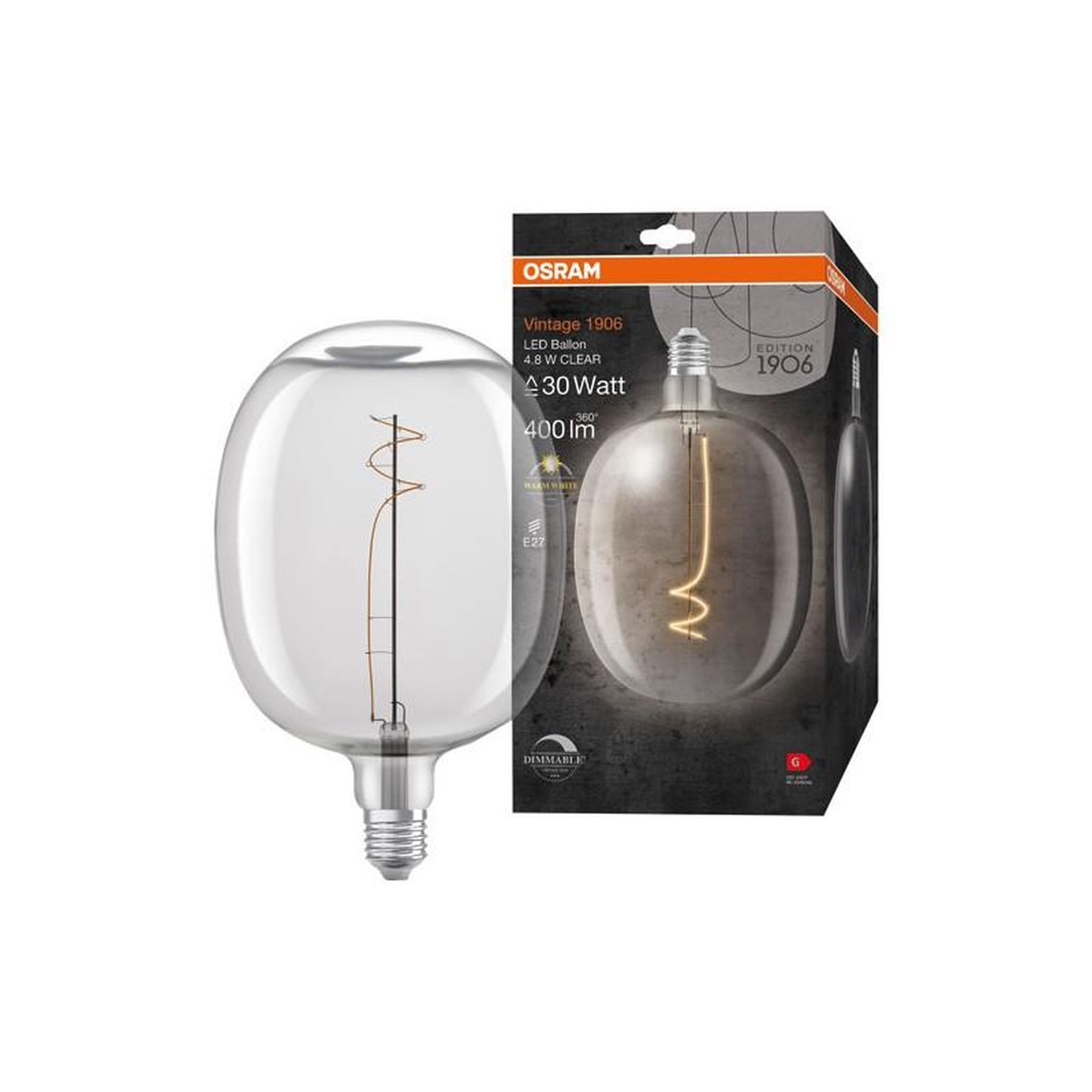 Osram 1906 BALLON CLAIR FIL BLC 4.5W E27 CHA OSRAM - 4058075761919