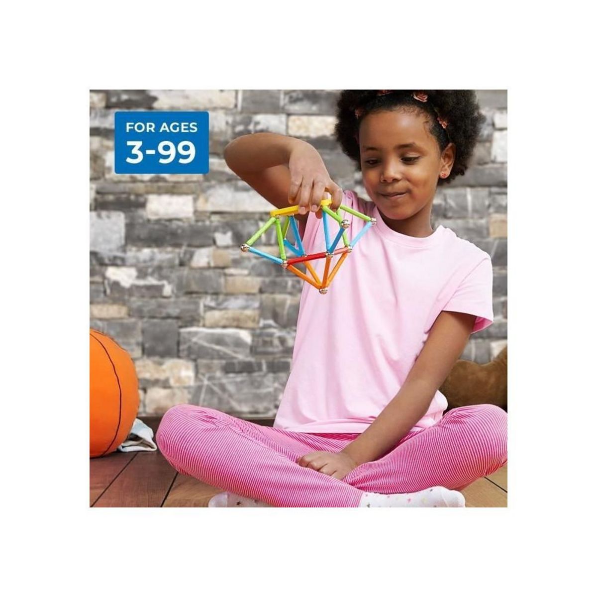 Geomag Jeu de construction magnétique - GEOMAG - Supercolor - 93 pieces - Magnétique - Des 3 ans