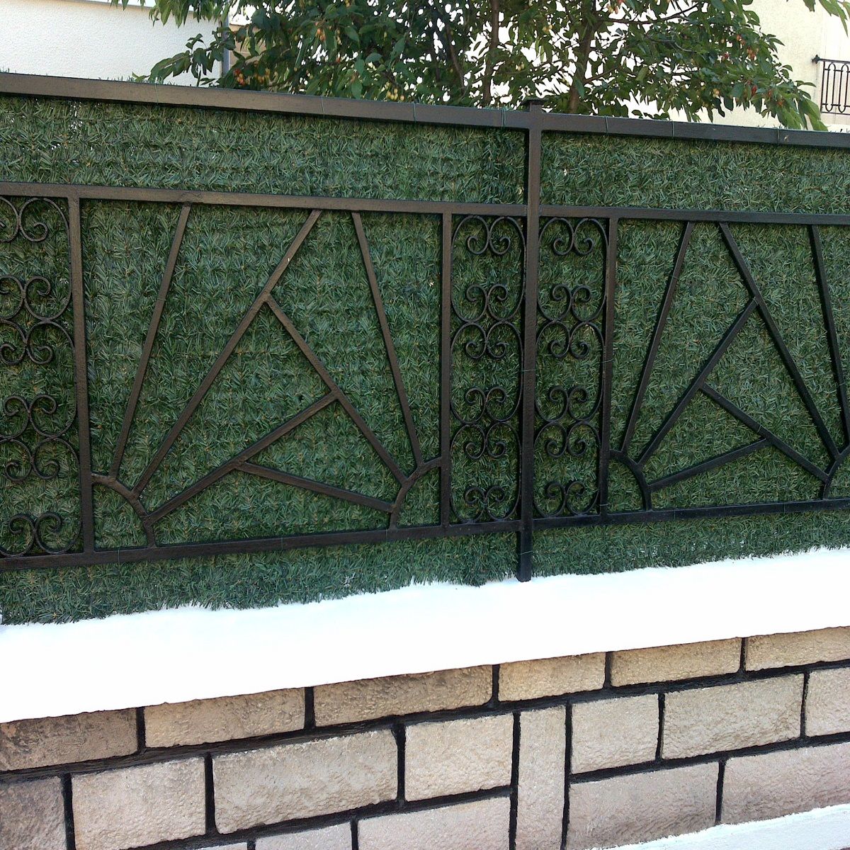 Haie artificielle de verdure PVC