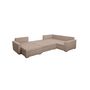 Voir la diapositive 4 : Canapé d'angle droit convertible panoramique 5 places tissu avec coffre MAGNUS