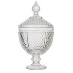 Paris Prix Bonbonnière Design en Verre  Diamant  31cm Transparent