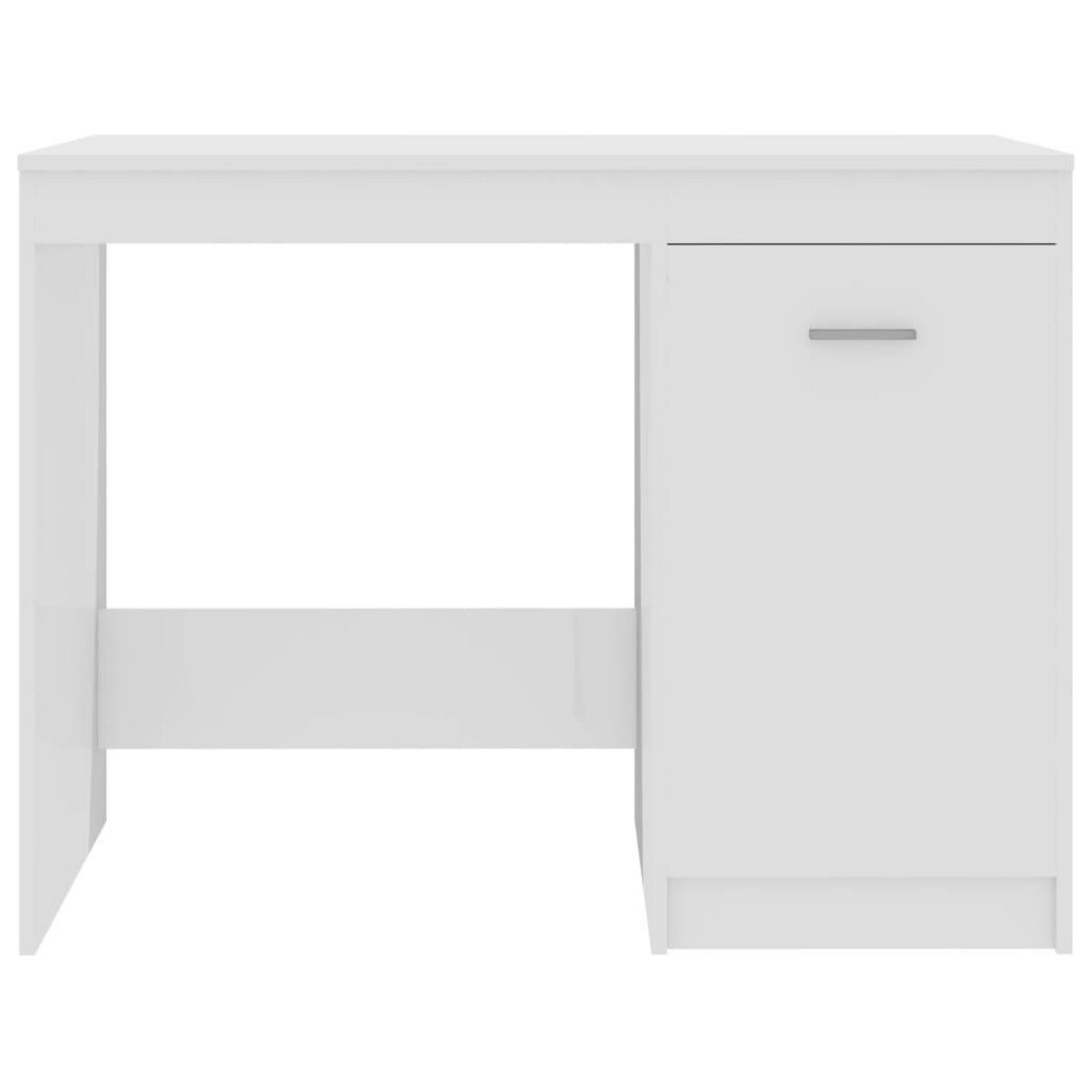 VIDAXL Bureau Blanc brillant 100x50x76 cm Bois d'ingenierie
