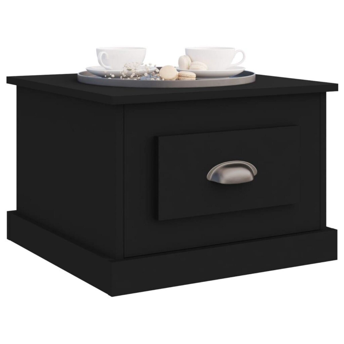 VIDAXL Table basse Noir 50x50x35 cm Bois d'ingenierie