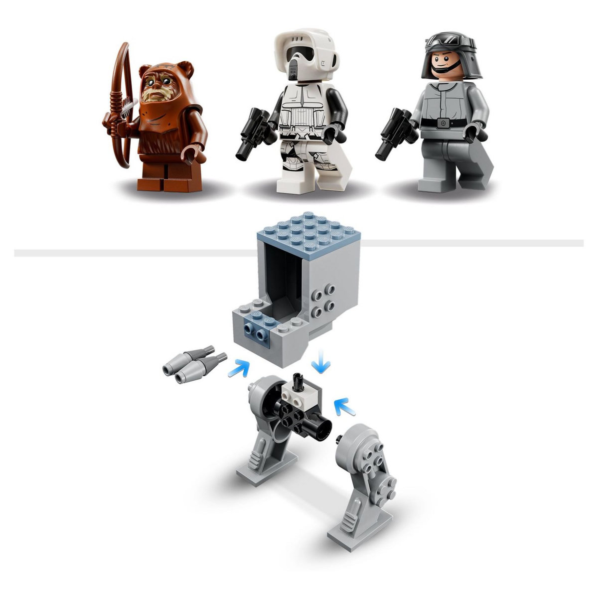 LEGO Star Wars 75332 AT-ST, Jeu de Construction, Marcheur, avec Minifigurine Scout Trooper
