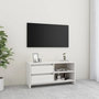Voir la diapositive 1 : VIDAXL Meuble TV Blanc 80x31x39 cm Bois de pin massif