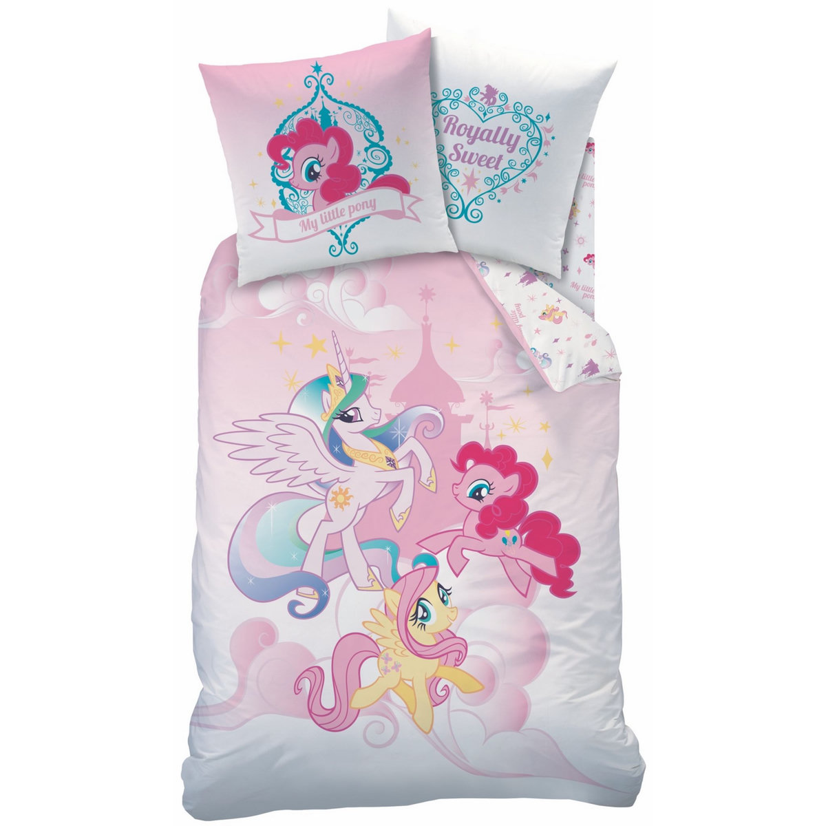 Drap Housse My Little Pony 90x200cm - 100% Coton Oeko-Tex - Literie Enfant Licenciée
