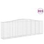 Voir la diapositive 2 : VIDAXL Paniers a gabions arques 15 pcs 400x50x120/140 cm Fer galvanise
