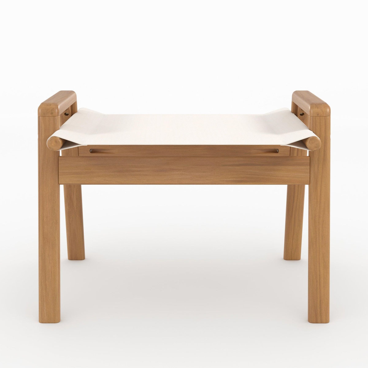 Rendez vous déco Salon de jardin en bois d'acacia huilé et tissu écru 2 places-Palawan