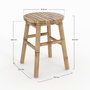 Voir la diapositive 4 : Rendez vous déco Tabouret de jardin en bambou H45,5 cm-Polly