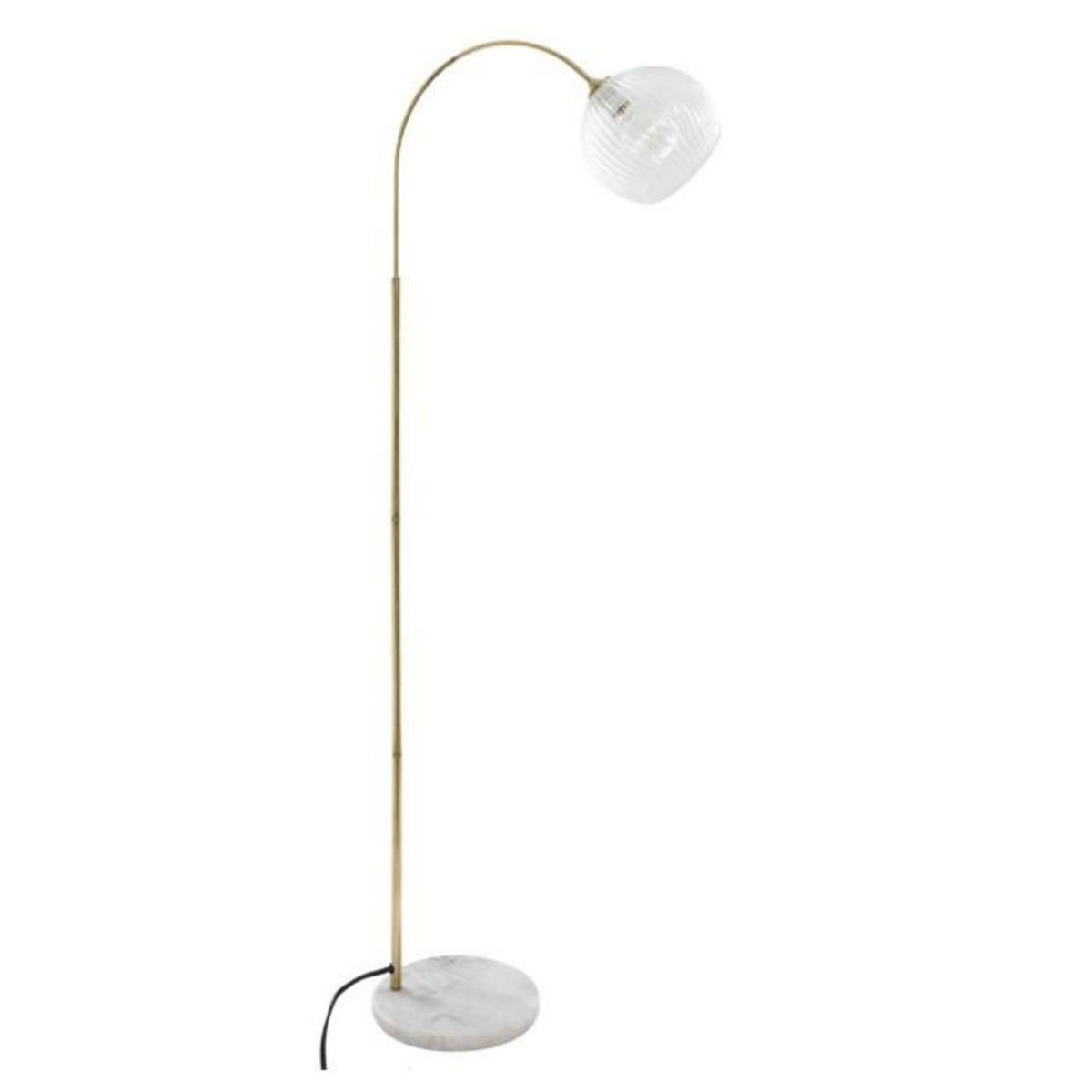 ATMOSPHERA Lampadaire en Verre & Marbre  Laye  150cm Or