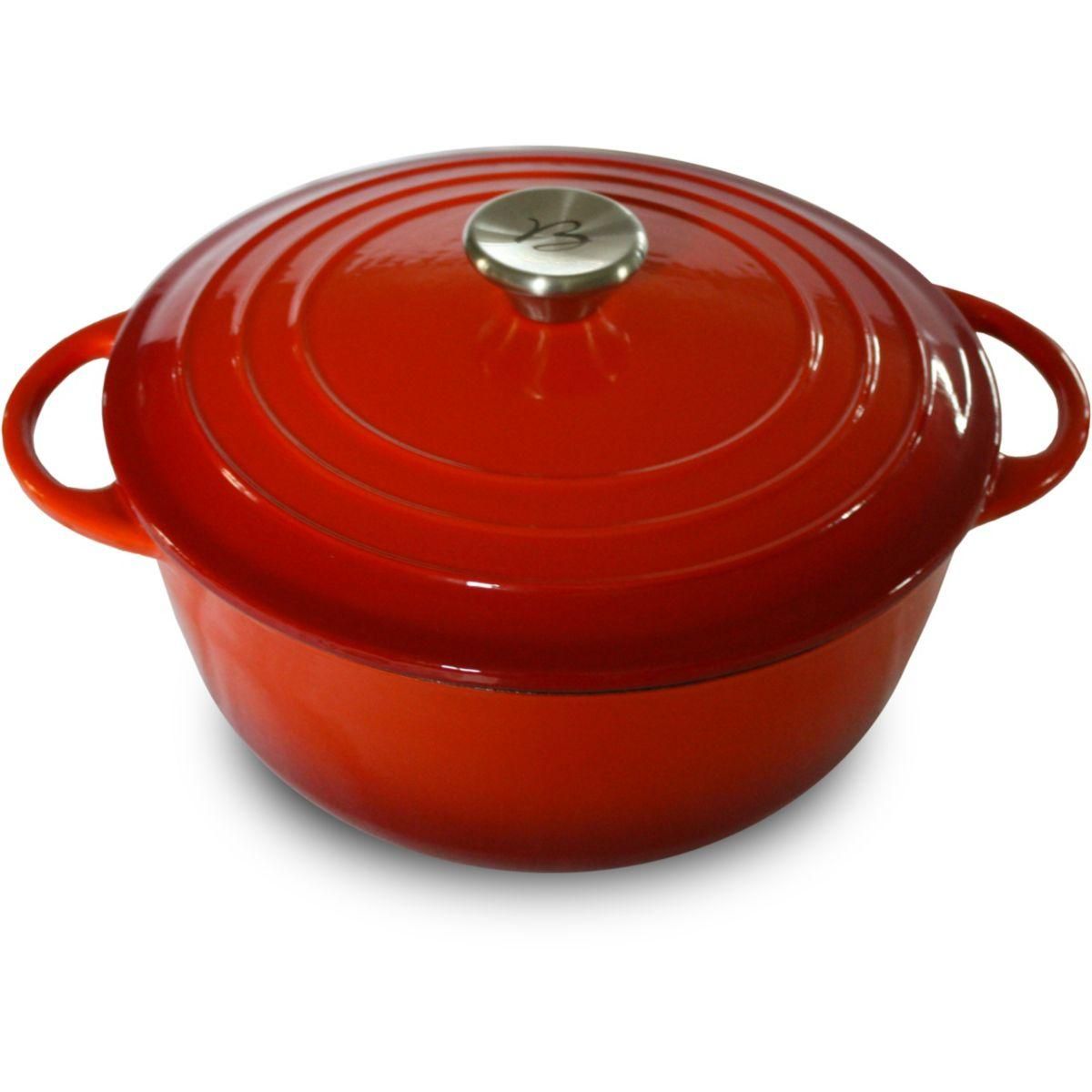 BAUMALU Cocotte fonte emaillee et couvercle 3L 24 c