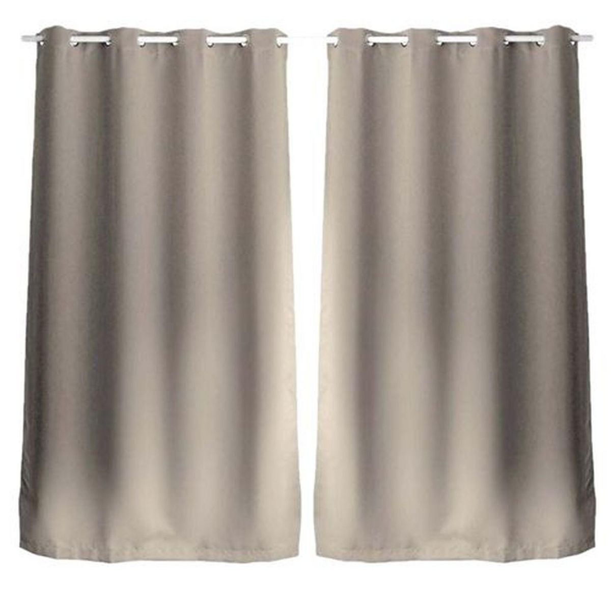 TOILINUX Lot de 2 Rideaux unis occultants avec œillets