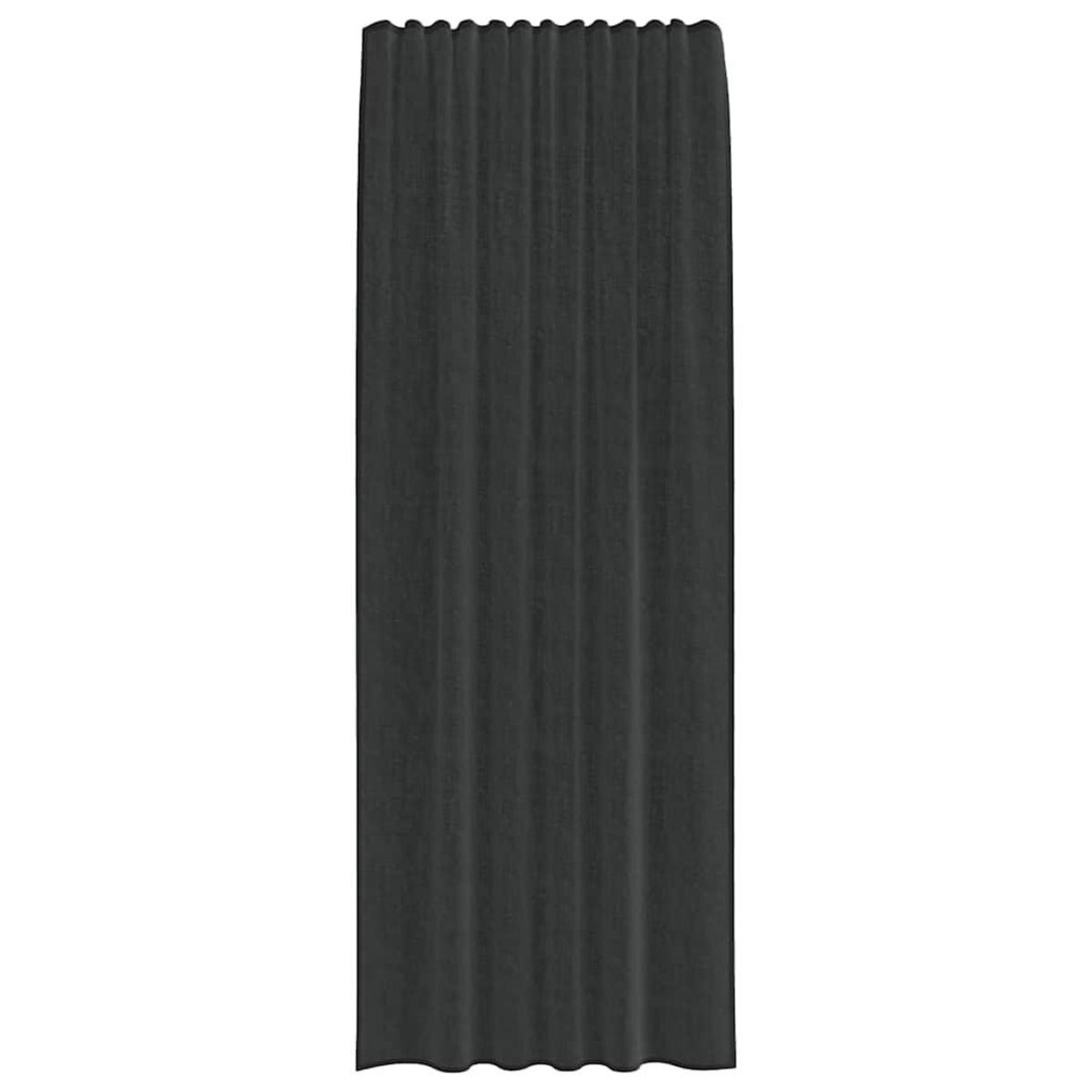 VIDAXL Rideaux en voile avec passants 2 pcs noir