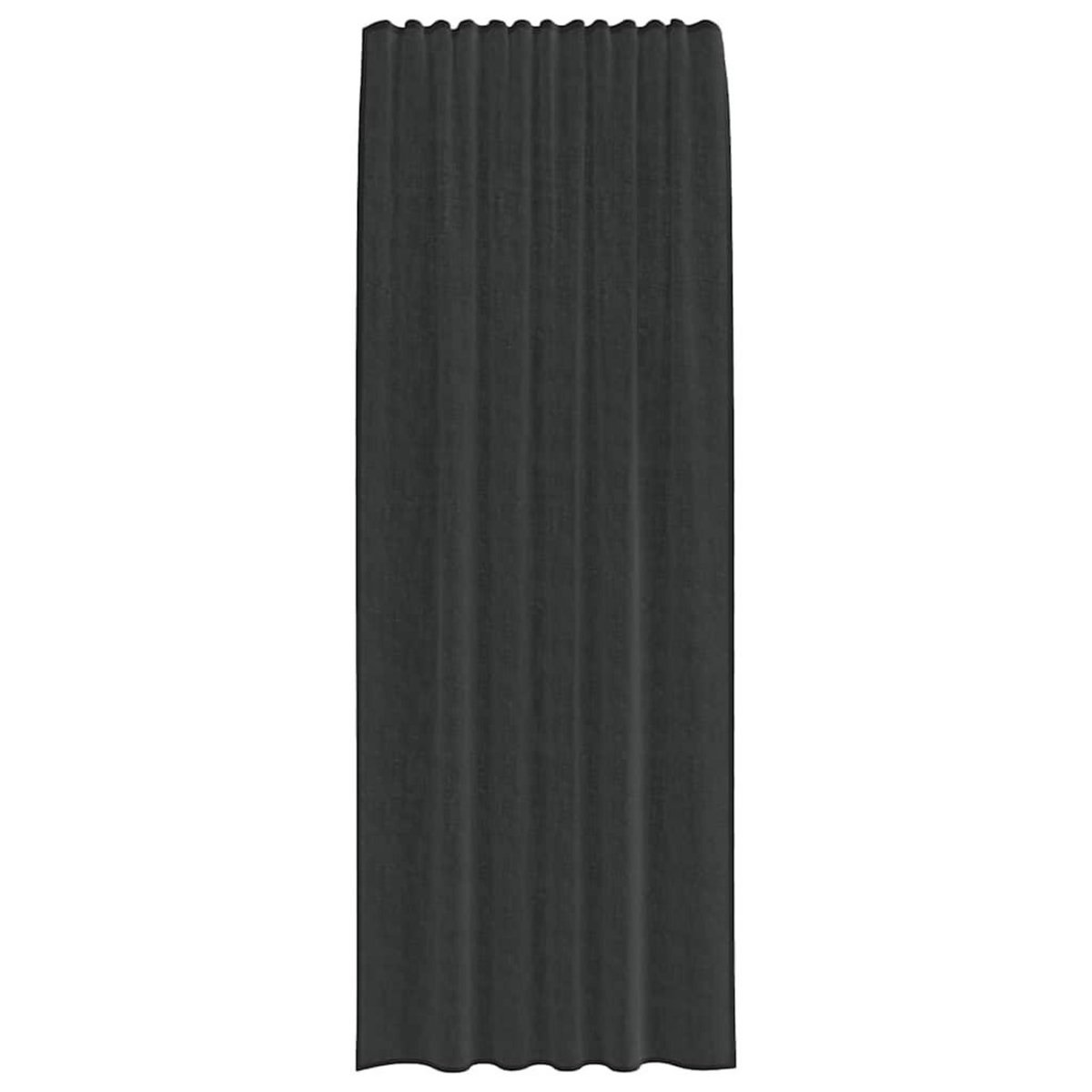 VIDAXL Rideaux en voile avec passants 2 pcs noir