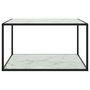 Voir la diapositive 2 : VIDAXL Table basse Noir avec verre marbre blanc 90x90x50 cm