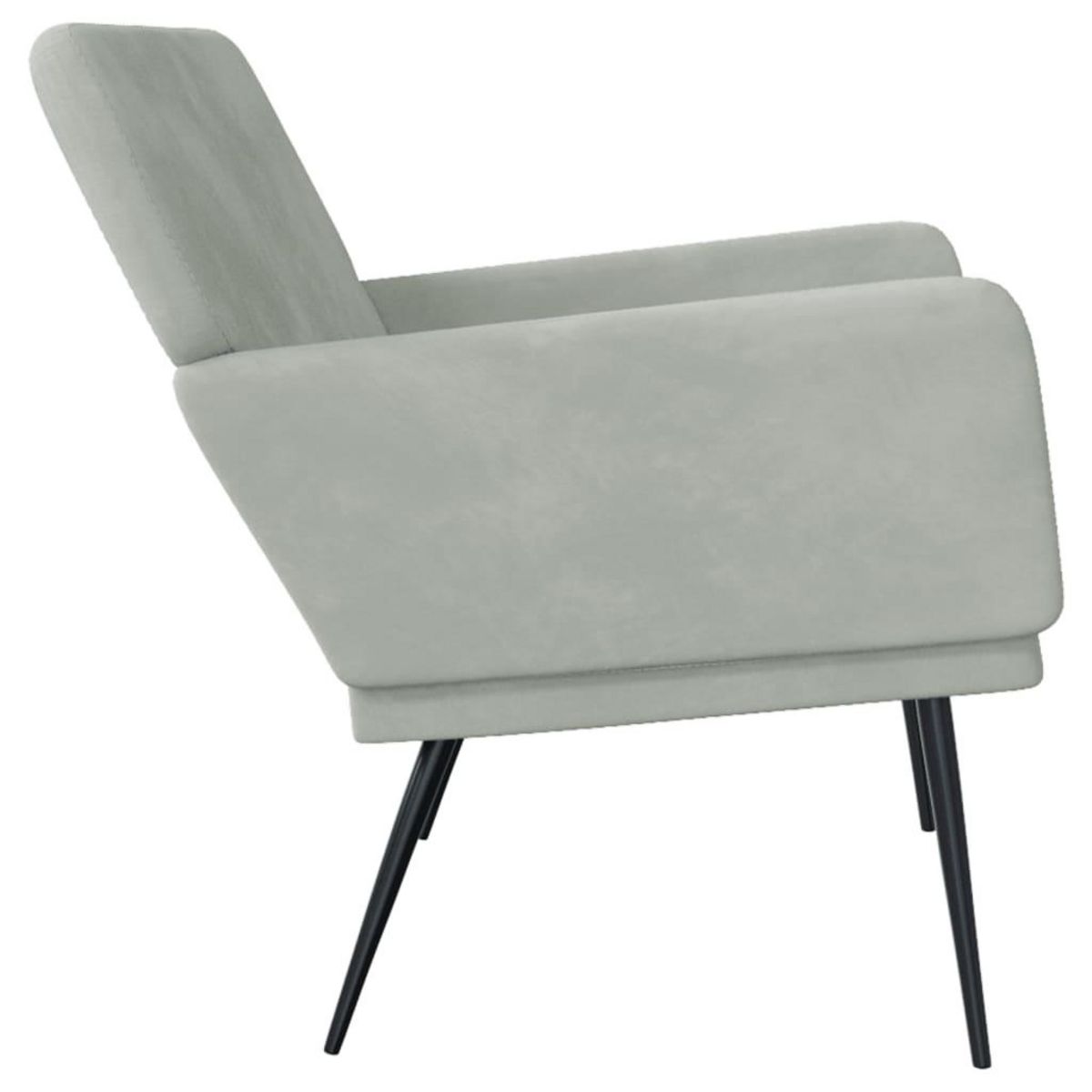 VIDAXL Banc Gris clair 108x79x79 cm Velours