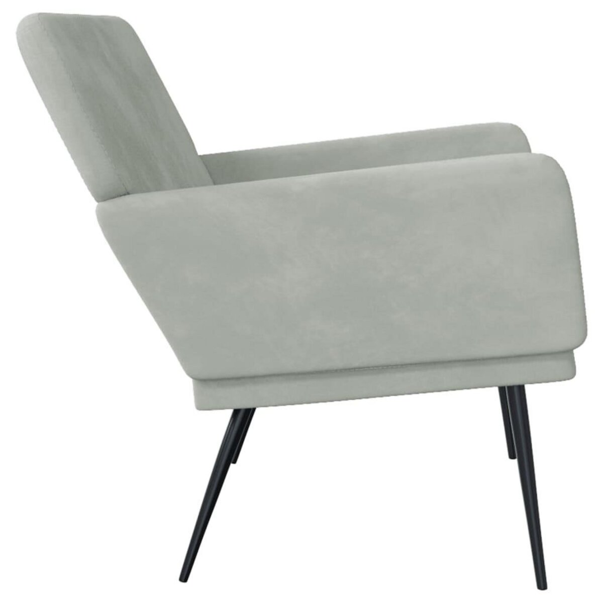 VIDAXL Banc Gris clair 108x79x79 cm Velours