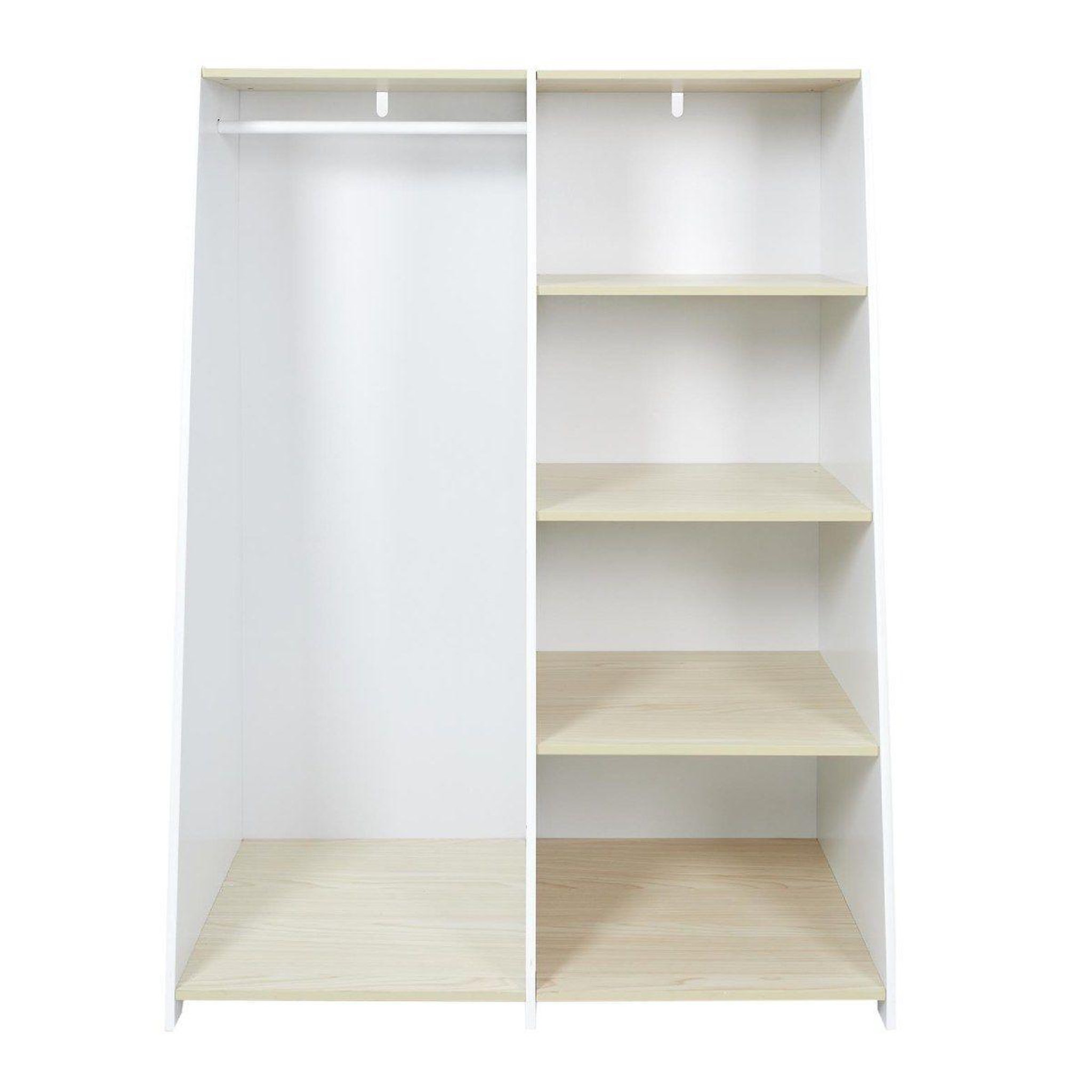 Voir la diapositive 2 : HOME DECO KIDS Armoire penderie enfant  maya  120cm blanc