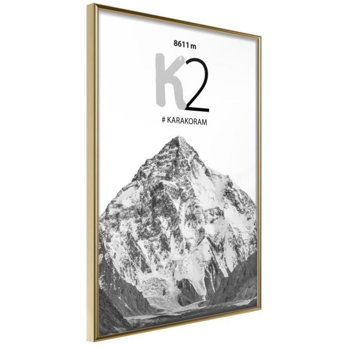 Paris Prix Affiche Murale Encadrée  Peaks of the World K2