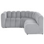 Voir la diapositive 1 : LISA DESIGN Debbie - canapé modulable d'angle droit 4 places avec accoudoir en tissu texturé
