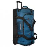David Jones Sac de voyage à roulettes 100L double compartiment 78cm. Coloris disponibles : Vert, Bleu