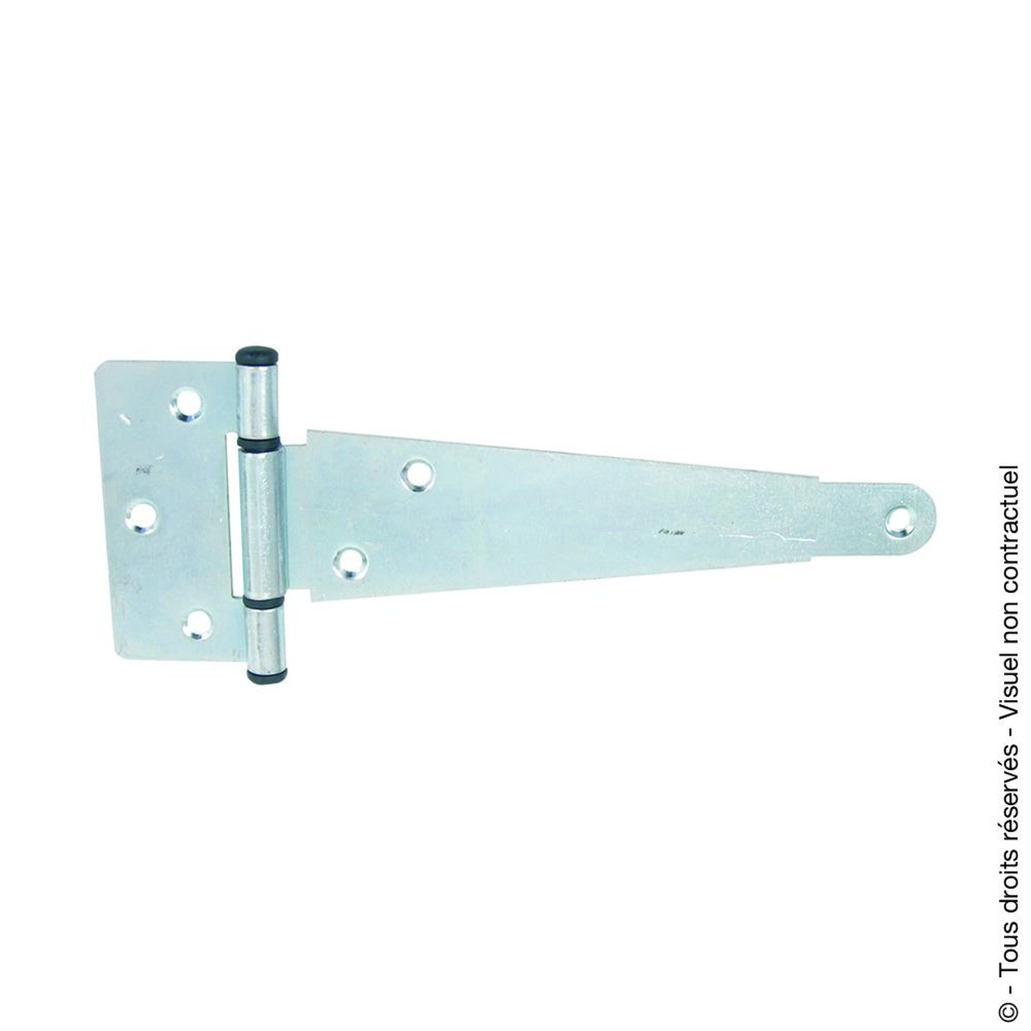CENTRALE BRICO PENTURE ANGLAIS L200 AXECOMPOSIT ZINGBLC acier zingué, H.7 x L.24 x P.9.5 mm