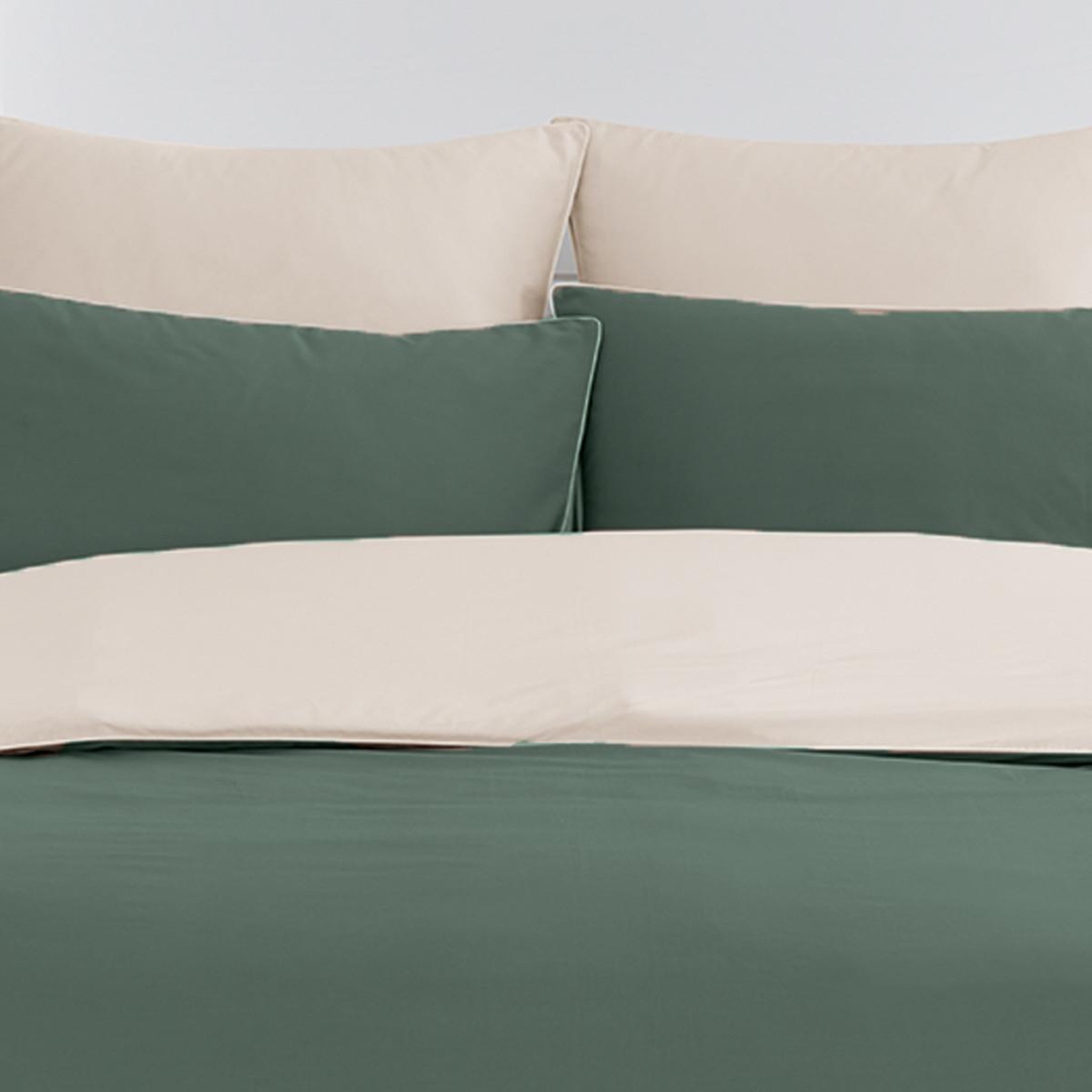 Voir la diapositive 3 : Sensei Maison Housse de couette bicolore en percale coton DOZMARY