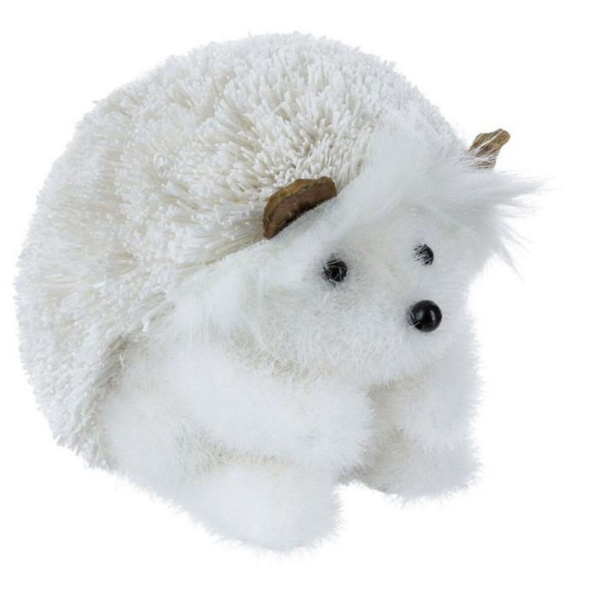 FEERIC LIGHT & CHRISTMAS Hérisson Boule Déco  Cocon  14cm Blanc