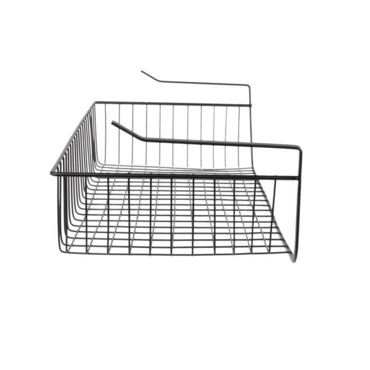 Paris Prix Panier de Rangement Suspendu  Filaire  56cm Noir