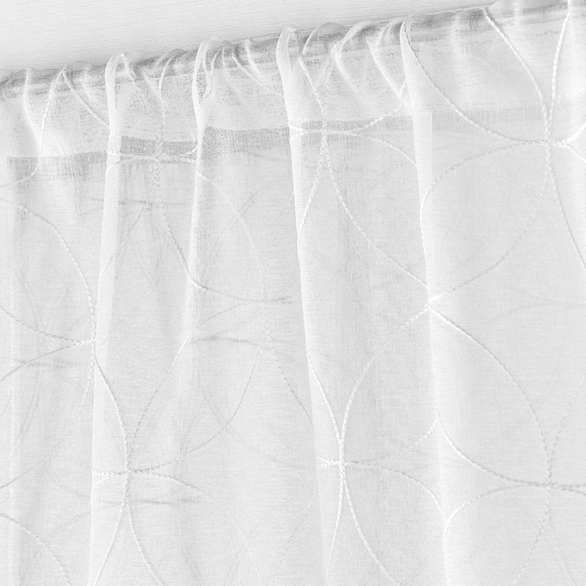 Voir la diapositive 2 : Douceur d'Intérieur Paire de voilages passe-tringle  olympia  70x240cm blanc