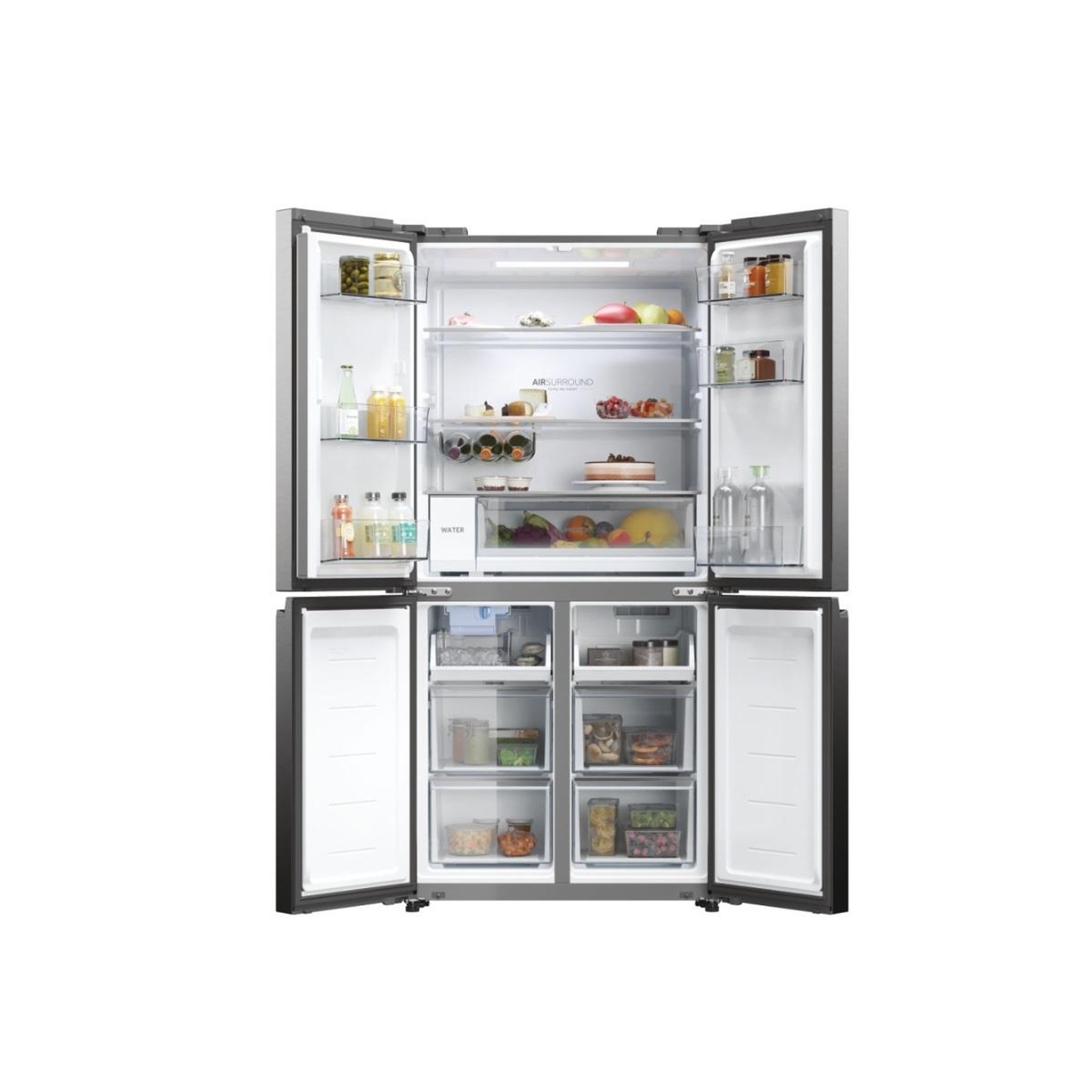 Voir la diapositive 4 : HAIER Réfrigérateur américain 83cm 504l nofrost - hcw58f18ehmp
