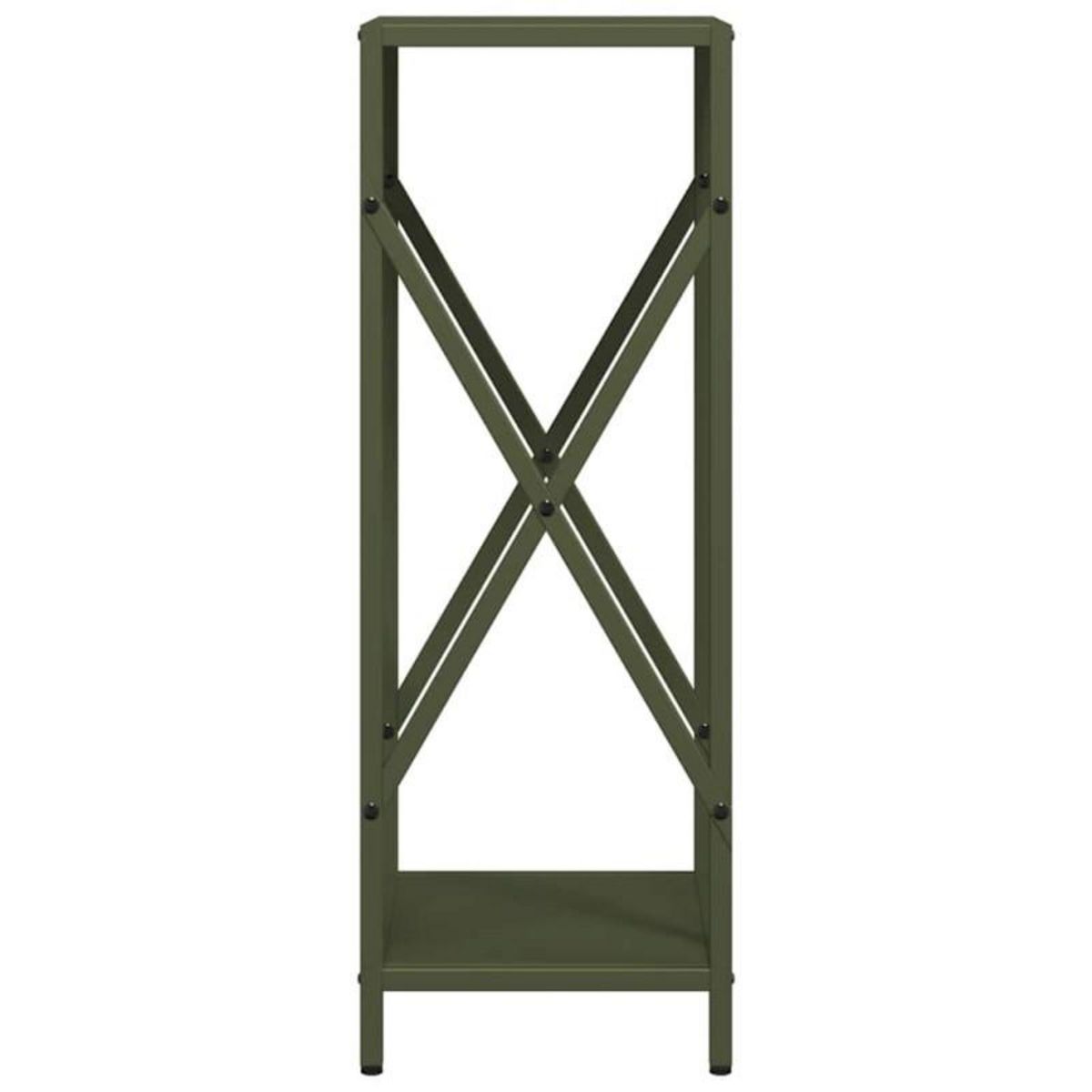 VIDAXL Portant de bois chauffage vert olive 34x25x70 cm