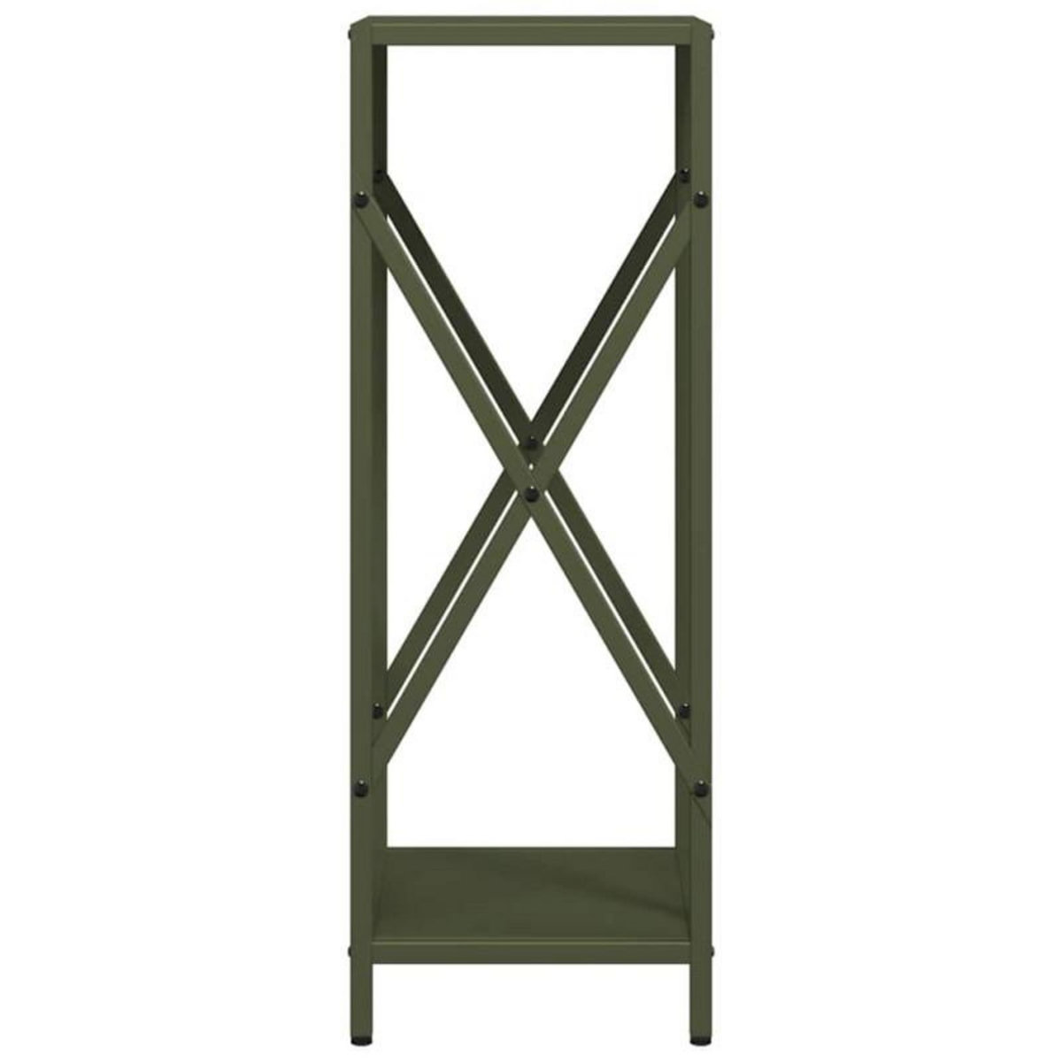 VIDAXL Portant de bois chauffage vert olive 34x25x70 cm