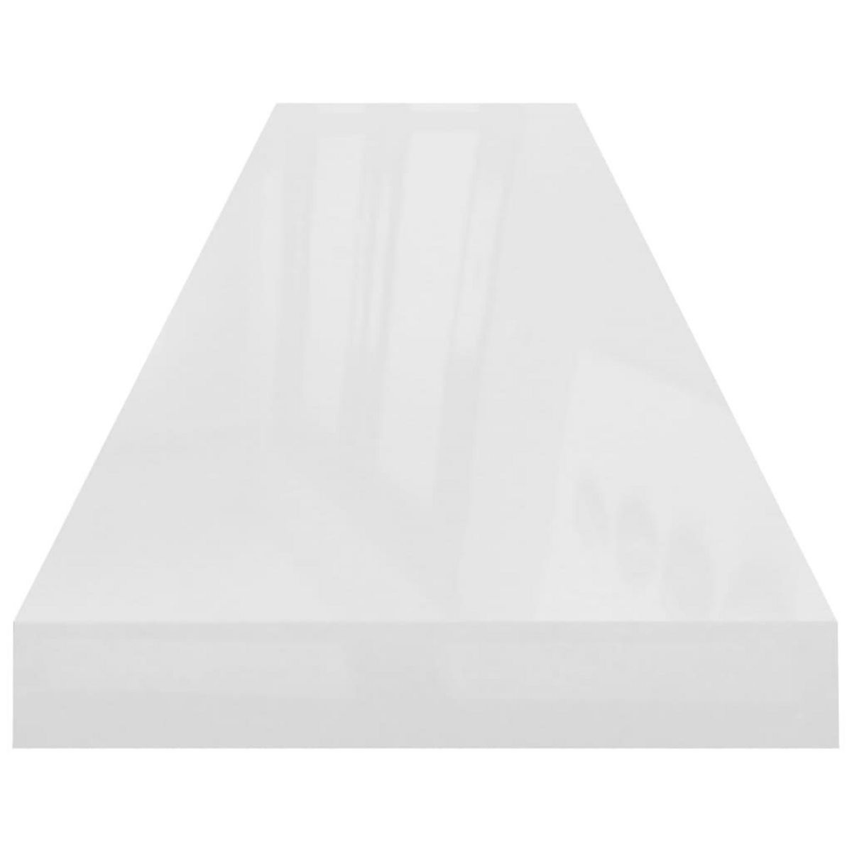 VIDAXL Etagere murale flottante 2pcs Blanc brillant 120x23,5x3,8cm MDF
