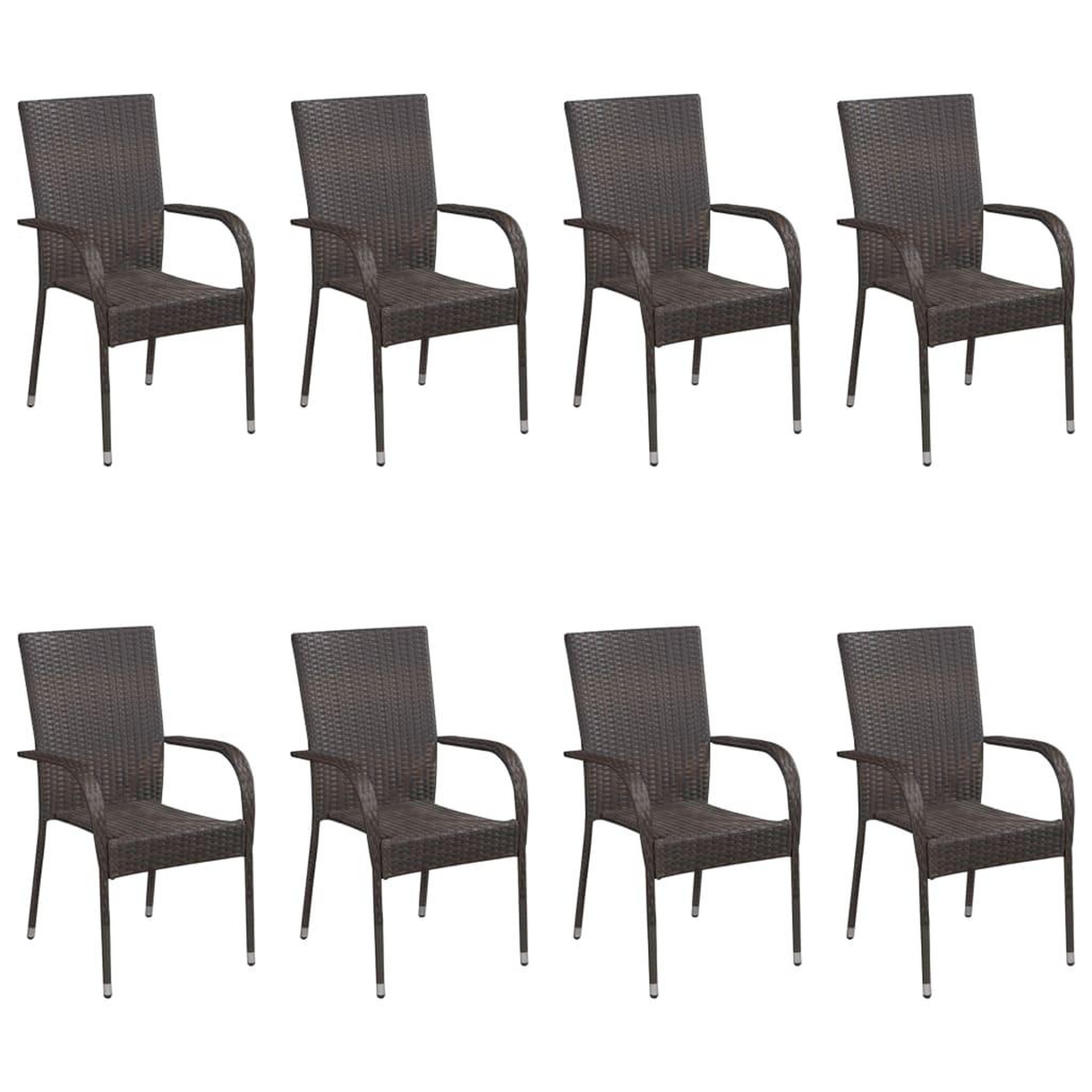 Voir la diapositive 2 : VIDAXL Ensemble a manger de jardin 9 pcs Resine tressee Marron